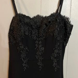 black lace dress